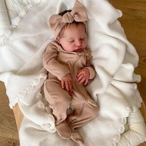 🆕19Inches Realistic Cloth Body With Vinyl Limbs Newborn Laura Girl Baby Dolls